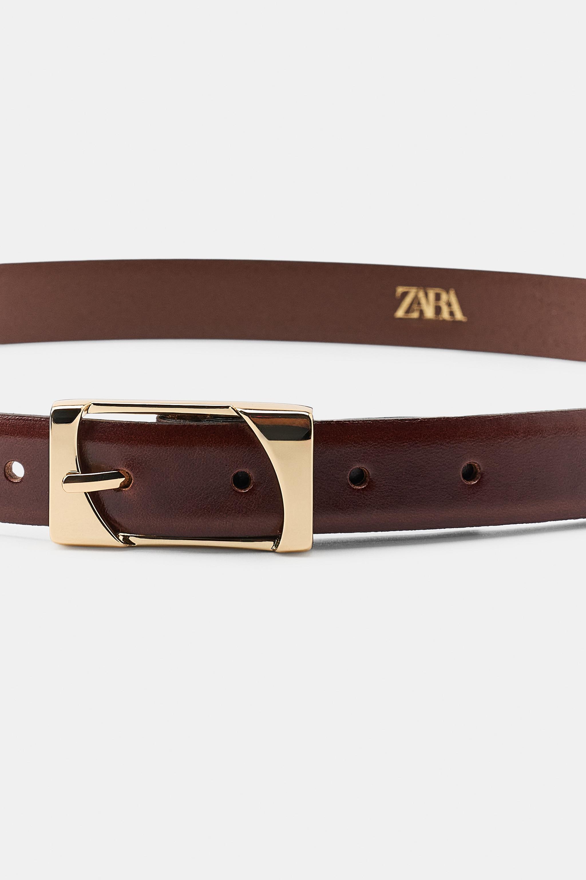 CEINTURE 100 % CUIR À BOUCLE RECTANGULAIRE